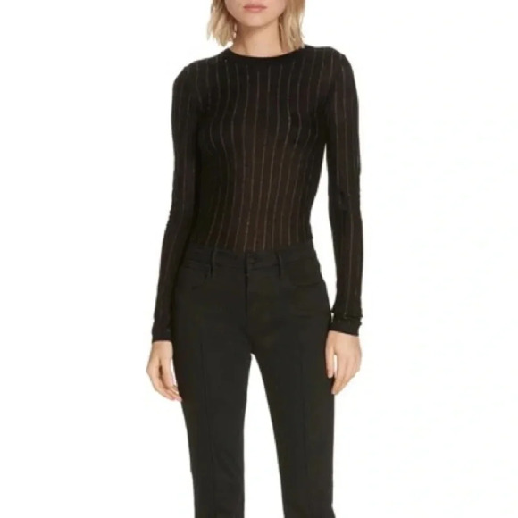 Frame Stripe Crew Long Sleeve Top - Picture 6 of 16